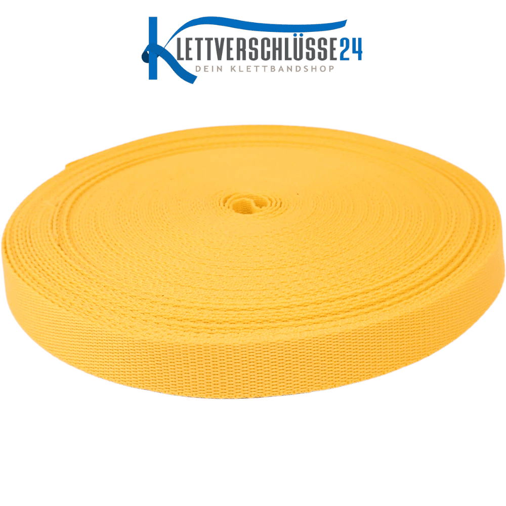 Gurtband Polypropylen gelb
