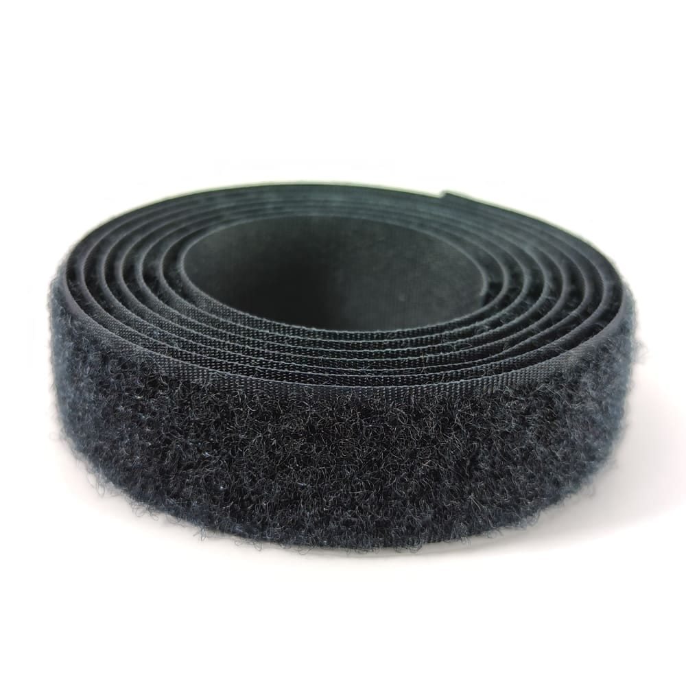 Klettverschluss - wahlweise Klett- oder Flauschband zum Aufnähen, verschiedene Breiten, Farbe: schwarz