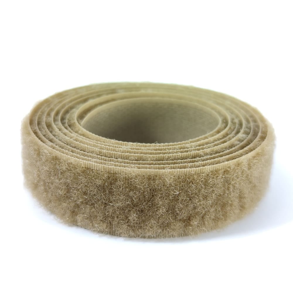 Klettverschluss - wahlweise Klett- oder Flauschband zum Aufnähen, verschiedene Breiten, Farbe: coyote