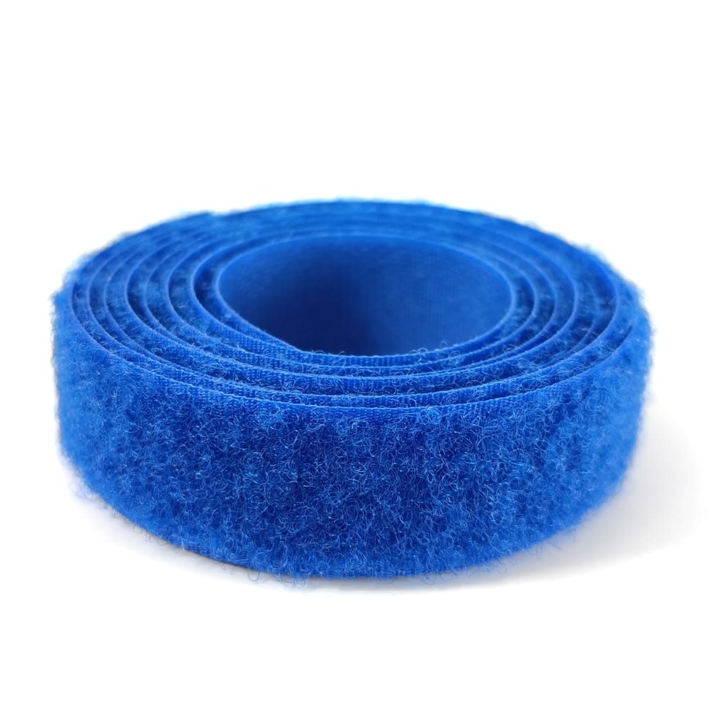 Klettverschluss - wahlweise Klett- oder Flauschband zum Aufnähen, verschiedene Breiten, Farbe: royalblau