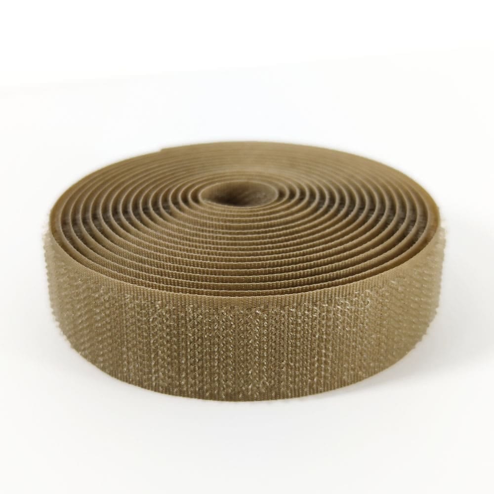 Klettverschluss - wahlweise Klett- oder Flauschband zum Aufnähen, verschiedene Breiten, Farbe: coyote