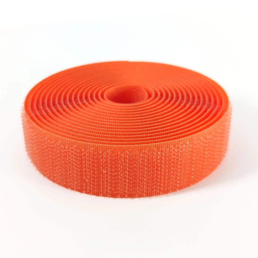 Klettverschluss - wahlweise Klett- oder Flauschband zum Aufnähen, verschiedene Breiten, Farbe: orange