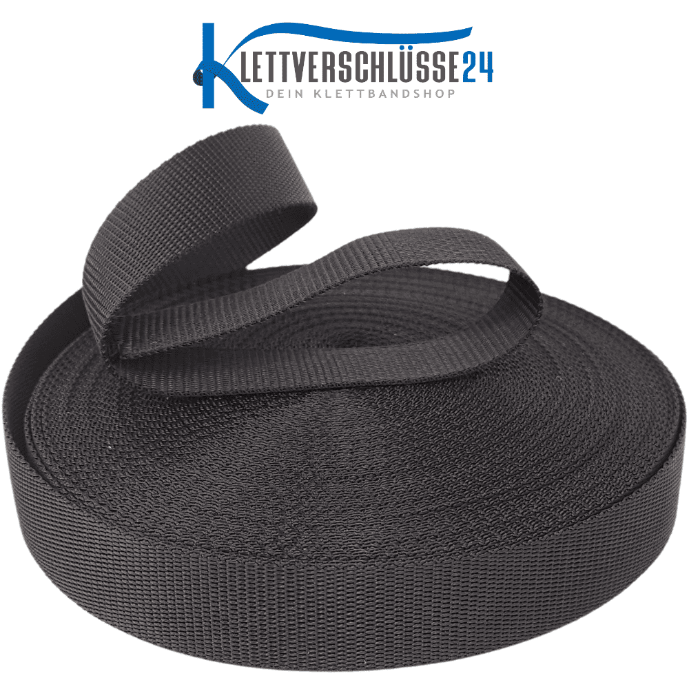 Gurtband Polyester schwarz