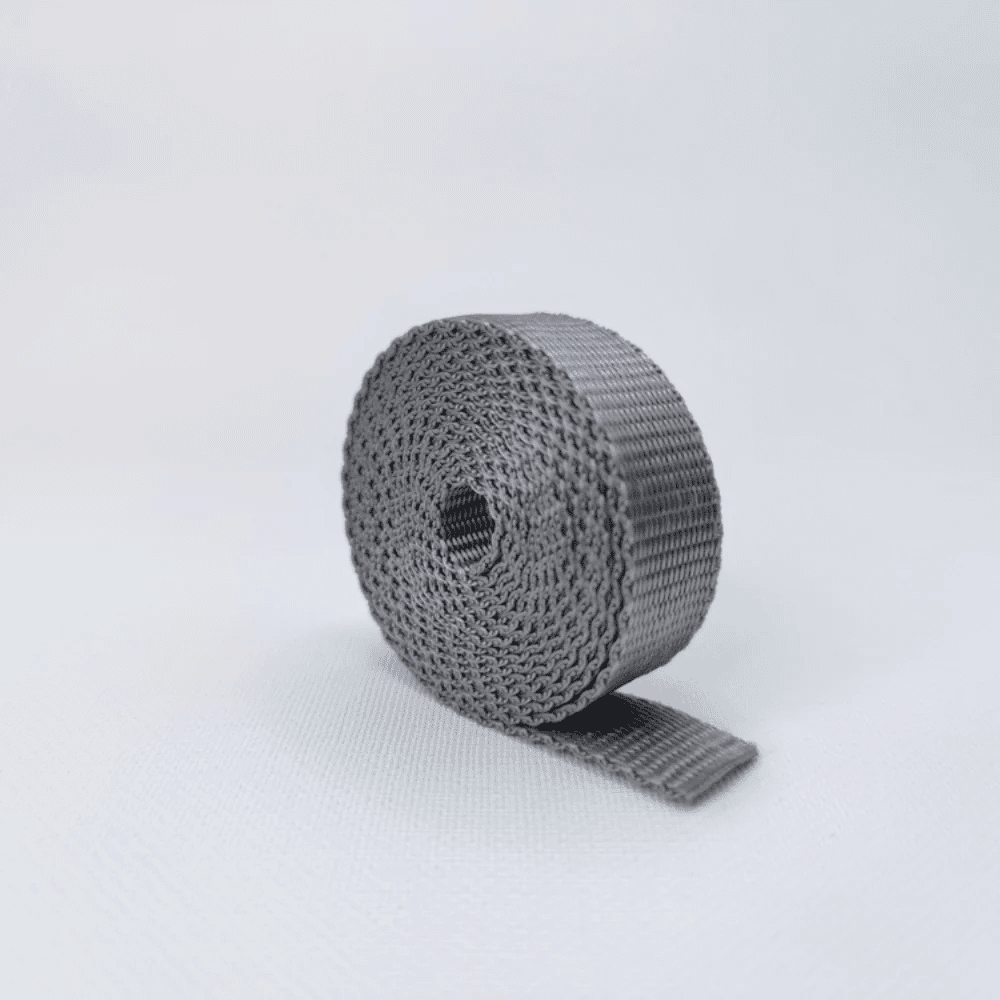 Gurtband Polypropylen silbergrau