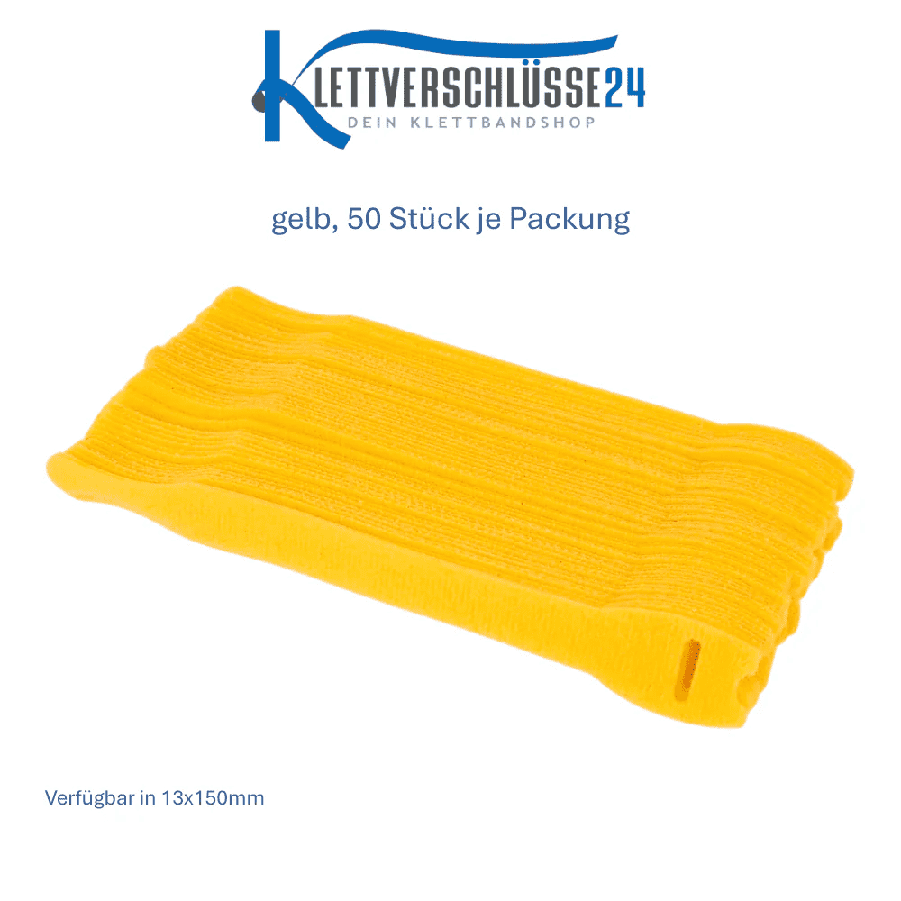 Klett-Kabelbinder 13x150mm Kunststoff Hakenband-Velours