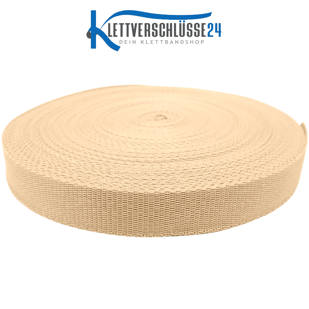 Gurtband Polypropylen beige