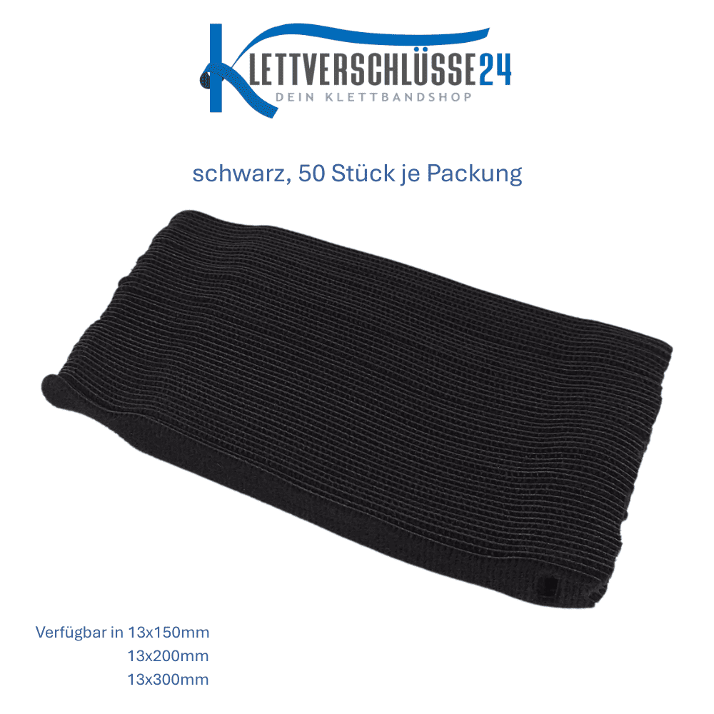 Klett-Kabelbinder 13x150mm Kunststoff Hakenband-Velours